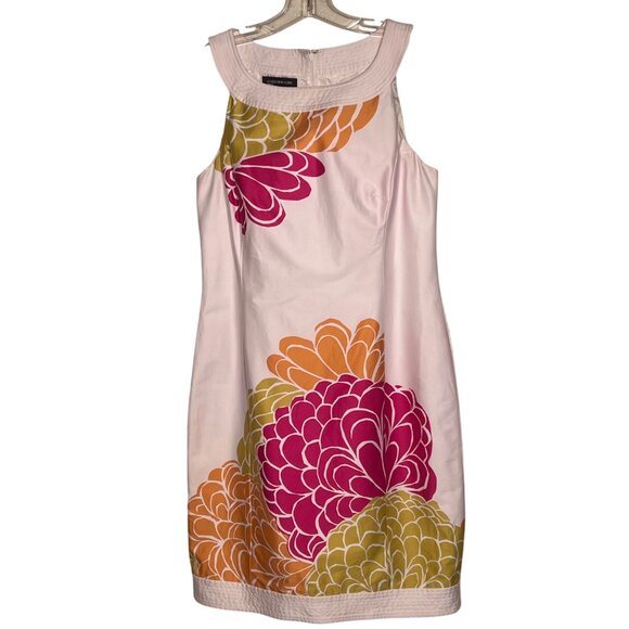 Jones New York Floral 6 Sleeveless Sheath Dress Pink/Orange/Green Y2K Retro - Picture 1 of 16